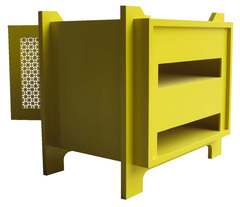 yellow media cabinet custom furniture denver